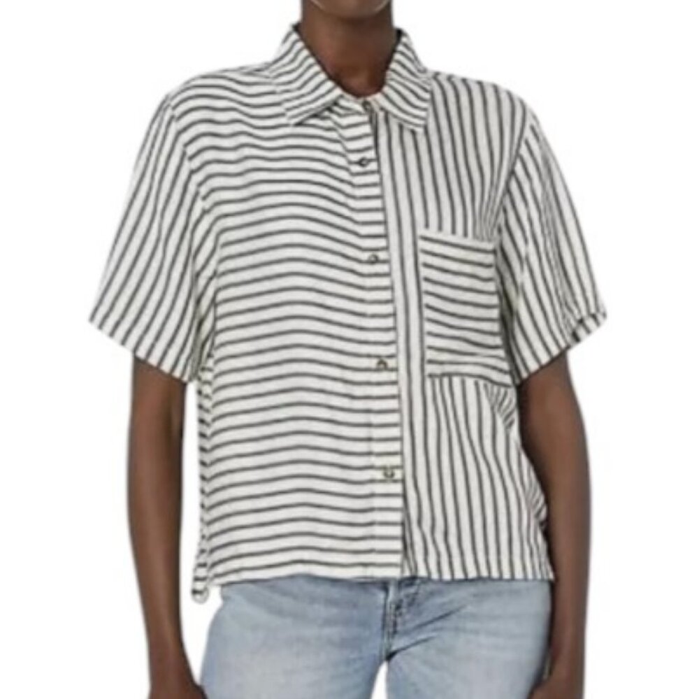 RVCA Sunday Collection stripe polo shirt US 8 NWT